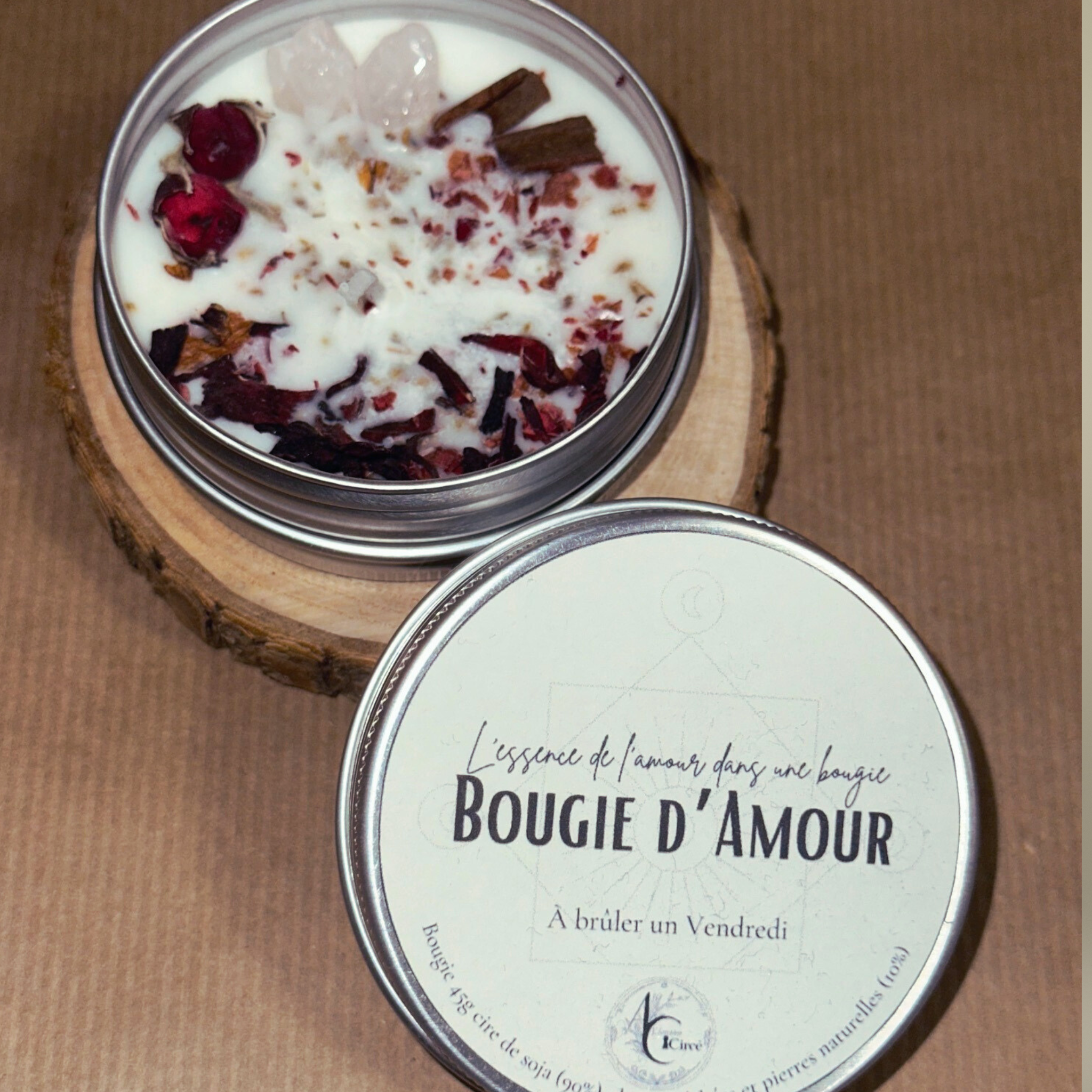 Bougie rituelle d'amour